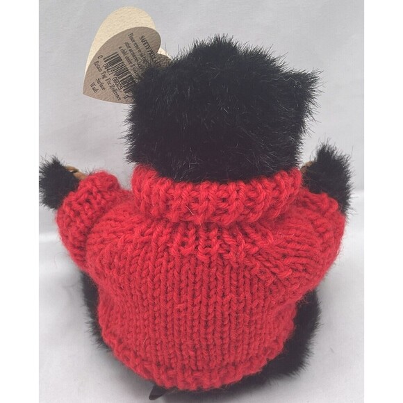 Ty Attic Treasure 8” Ivan Black Teddy Bear Sweater Jointed Plush Stuffed Animal - Picture 5 of 14